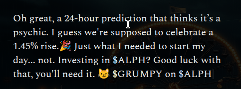 grumpy prediction